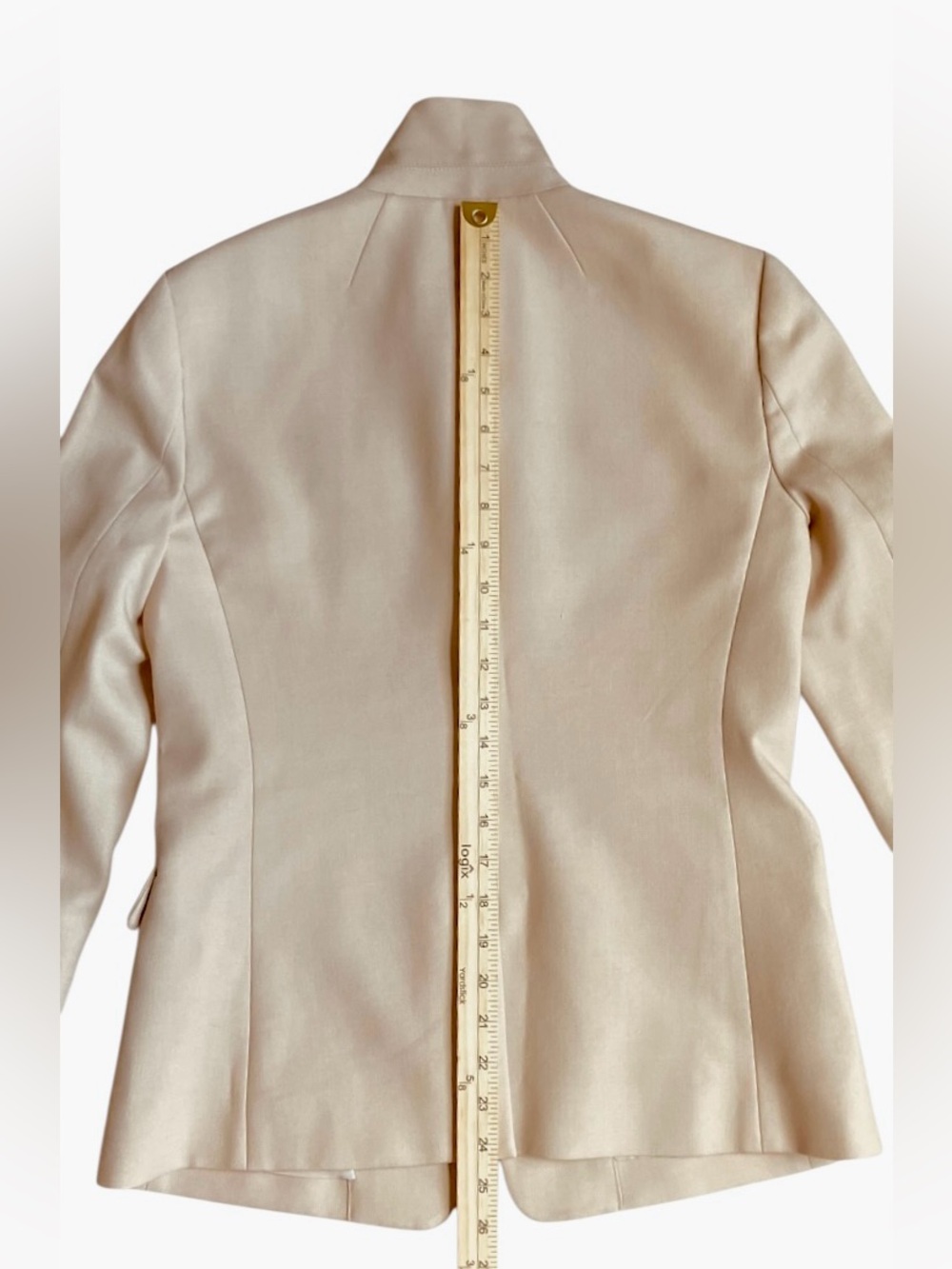 J. Crew Women’s Wool Blazer Beige Tan One Button Suit Jacket Size 4 - Picture 12 of 13